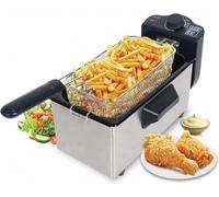 ROYALTY LINE, Friggitrice EFT2000L da 3 L 2000 W - Friggitrice elettrica con cestello da 15 L, timer preciso, tubo a riscaldamento rapido, facile da pulire, ideale per fritture gustose