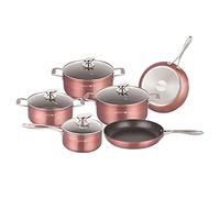 ROYALTY LINE, Fry top in fusione di alluminio cm 36, rivestimento antiaderente Greblon marmorizzato, compatibile con gas, elettrico, ceramica, alogena, induzione, forno, colore marmo