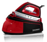 ROYALTY LINE, Generatore di Vapore Red RLDBST2300W1-RED 2300W, Capacità 1200ml, Piastra in Ceramica, Vapore Verticale, 5 Programmi, Temperatura Regolabile, Ideale per Tutti i Tessuti