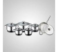 Royalty Line RL-1231 Set di 12 pezzi di pentole in acciaio inox con padella r