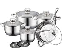 Royalty Line rl-1232 Set Batteria Di Pentole Pentole, padelle in acciaio inox 12 pezzi