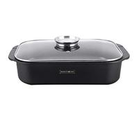 Lasagnera Teglia Da Forno Royalty Line 34cm In Pietra Lavica Con Coperchio Vetro