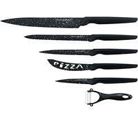 ROYALTY LINE RL-MB5N - Set di coltelli in acciaio inox, rivestimento antiaderente, 6 pezzi