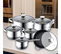 Royalty Line Set Batteria Di Pentole Pentole, padelle in acciaio inox 12 pezzi