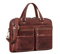 ROYALZ borsa per laptop in pelle uomo/donna a tracolla 'San Francisco' borsa per notebook da 14 pollici borsa business borsa messenger vintage, Colore:Roma Cognac Marrone