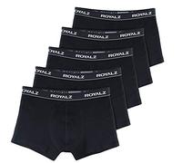 ROYALZ Boxer Uomo 5 Pack Classic Intimo Senza Cuciture per Sport e Tempo Libero, impacco 5er (95% Cotone / 5% Elastan), Colore:Nero, Dimensione:M