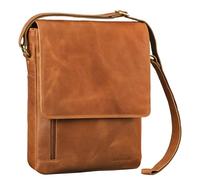 ROYALZ 'Kansas' Borsa Porta PC Uomo in Vera Pelle 13-14 Pollici - Ventiquattrore Borsa a Tracolla Università e Ufficio - Borsello Cartella documenti DIN A4 Messenger Bag, Colore:Texas marrone