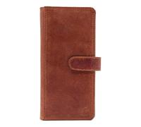 ROYBELE Portafoglio da uomo, in pelle, lungo, 14 scomparti per carte, 2 scomparti per banconote e contanti, telefono cellulare, tasche per schede SIM, tasca a mano o cappotto, vera pelle pieno fiore
