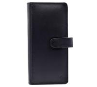 ROYBELE Portafoglio da uomo, in pelle, lungo, 14 scomparti per carte, 2 scomparti per banconote e contanti, telefono cellulare, tasche per schede SIM, tasca a mano o cappotto, vera pelle pieno fiore