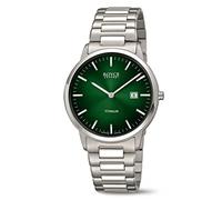 ROYCE concept 3658-01 - Orologio da uomo in titanio con vetro zaffiro verde, Bracciale