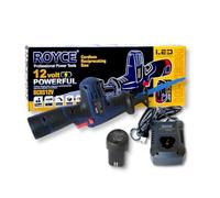 ROYCE RCRS12V SEGHETTO ALTERNATIVO ELETTRICO RICARICABILE A GATTUCCIO 2 BATTERIE MULTIMATERIALE CON DOPPIA BATTERIA AL LITIO 1500mAh