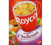 Royco Zuppa istantanea con indiana, verdure, curry e crostini - 3 bustine, 76g