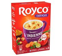 Royco - Zuppa istantanea indiana per verdure, curry e crostini, 3 bustine da 60 cl, 3 pezzi