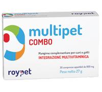 Roydermal MULTIPET COMBO INTEGRAZIONE MULTIVITAMINICA CANI E GATTI 30 COMPRESSE APPETIBILI DA 900 MG