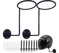 ROYHOO 2 supporti per casco da moto, supporto da parete in metallo per giacche, cappotti, cappelli, maschere da ballo, palla posteriore per basket, calcio, pallavolo