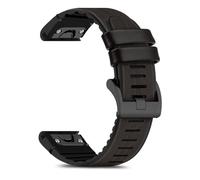 RoYiio Cinturino Pelle per Garmin Quatix 8 51mm/Quatix 7X/6X/Tactix 8 51mm/Tactix 7Pro/Fenix 8 51 mm/Fenix 7X Pro/6X Pro/Descent Mk3i Cinturino Silicone QuickFit 26mm per Garmin Enduro 3/2 - Nero
