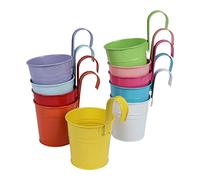 ROYJJ 10pcs Hanging Ferro Fiore Pot Piccolo Candy Organizzazione Per La Famiglia Raccogliere Guest Favor Secchio Metallo Vaso di Fiori Appeso