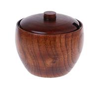 ROYJJ Barattolo di legno giapponese delle lattine del sale del vaso del condimento con il coperchio per i barattoli di vetro della cucina con il coperchio