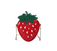 ROYJJ Borsa a tracolla con catena a tracolla a forma di fragola con ananas carino per le donne Satc borse per le signore, Fragola, One Size