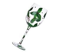 ROYJJ Calice da vino a tema natalizio Sofisticato Calice da champagne a stelo alto eleganti calici per uso festivo accessori per vino stagionali