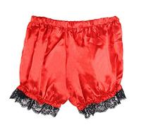 ROYJJ Mutandine da donna in imitazione seta Bloomers pizzo Trim pantaloncini vittoriani zucca