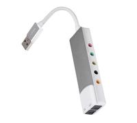 ROYJJ Scheda audio esterna USB con SPDIF Digital Sound per 5.1 & 7.1 Surround Sound Systems Corpo in alluminio Scheda audio in fibra ottica