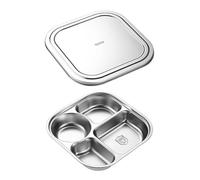ROYJJ Scomparto in acciaio inox piatti alimentari funzionali in acciaio inox piatti divisi pratici contenitori per la disposizione dei pasti vassoio per alimenti ospedalieri