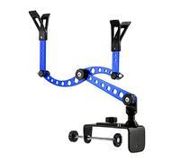 ROYJJ Staffa per ringhiera in lega di alluminio pieghevole per ponticello da pesca Staffa per attrezzatura da pesca Stander Clip Supporto per attrezzatura da pesca per barca