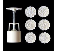 ROYJJ Stampo 50g 6 Francobolli Set Pressione Mano Fondente Cottura Accessorio Per Handmade Fiore Impressioni Strumento Stampo Pressa