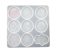 ROYJJ Stampo in resina epossidica a forma di fiore della vita, realizzato a mano, per orecchini a goccia, in silicone