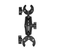 ROYJJ Supporto per manubrio del motociclo 1 set Dual-C morsetto 25 mm testa a sfera presa braccio base di montaggio girevole a 360 gradi per testa moto doppia C Head Clip Action Camera Staffa