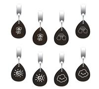 Royouzi 8 pezzi fermatovaglia, pietra naturale, porta tovaglia in pietra naturale, per feste, campeggio, matrimonio, giardino, picnic