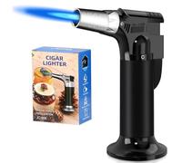 Royouzi Cannello Da Cucina Può Essere Riempito, Fiamma Ossidrica Da Cucina Regolabile, Adatto Per Cucina, Pasticceria, Dessert, Panna Cotta, Campeggio, Barbecue (Butano Non Incluso - nero)