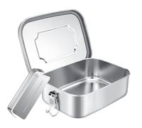 Royouzi Lunch Box In Acciaio Inossidabile Con 2 Scomparti, Divisorio Mobile A Tenuta Stagna 1200ml, In Metallo Ecologico E Senza Bpa Per Adulti E Bambini