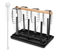 Royouzi Portabottiglie per SodaStream, 6 supporti per bottiglie | scolapiatti per bottiglie e tazze (nero)