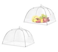 Roysmart Copertura Alimentare Pieghevoli, 2 Pezzi Copertura Alimentare Pieghevoli, Copertura Tende Ombrello per Cibo Barbecue Picnic Frutta, 32x32cm