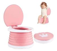 Roysmart sedile e vasino pieghevole per bambini, vasino da viaggio portatile per ragazze e ragazzi, seggiolino WC per auto o uso familiare (rosa)
