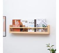 ROYUMI Portariviste Porta Depliant in Legno da Appendere al Muro, Espositori per Libri di Giornali, Supporto da Parete per Organizer per Posta in Legno Naturale