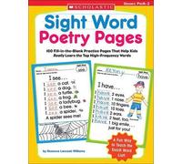 Rozanne Williams Rozanne Lanczak Williams Sight Word Poetry Pages (Tascabile)