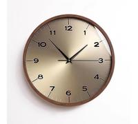 Rozhuhro Orologio da Parete Rotondo in Legno da 40 cm, Silenzioso e dal Design Moderno e Creativo, Orologio al Quarzo per Arredamento Alimentato a Batteria Senza ticchettio,Wood,40CM