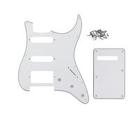 ROZILO 11 Foro Bianco 3 Ply Strat HSS Battipenna Chitarra BackPlate Set Per Fender US/Messico Made Standard Stratocaster Chitarra Parte