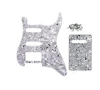 ROZILO 11 Foro Nero Bianco Shell Strat HSS Battipenna Chitarra BackPlate Set Per Fender US/Messico Made Standard Stratocaster Chitarra Parte