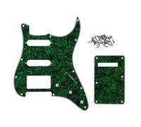 ROZILO 11 Hole Strat HSS Battipenna Chitarra BackPlate Set Per Fender US/Messico Made Standard Stratocaster Verde Perla