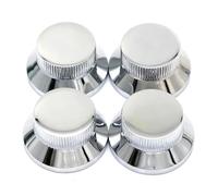 ROZILO 4 manopole cromate per controllo del volume e del tono della chitarra elettrica, per chitarra elettrica Fender Stratocaster Jazz Les Paul