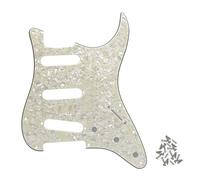 ROZILO Aged Pearl SSS 11 Fori Strat Chitarra Elettrica Battipenna Scratch Plate Per USA/Messico Stratocaster Stile Moderno Chitarra Parti