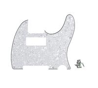 ROZILO Battipenna a 8 fori per tele/Telecaster, mini humbucker, con foro per pickup humbucker, colore: bianco perla
