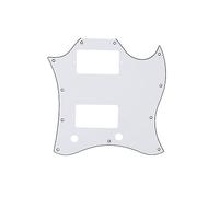 ROZILO Battipenna integrale standard americano SG con viti, adatto per chitarra SG Epiphone SG, bianco, 3 strati