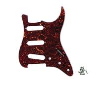 ROZILO Battipenna SSS Strat senza foro per vite per chitarra, piastra antigraffio personalizzata per Fender Strat Squier, parte di chitarra tartaruga scura