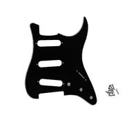 ROZILO Battipenna SSS Stratocaster senza foro per vite per chitarra, piastra antigraffio personalizzata per Fender Strat Squier, parte nera a 3 strati