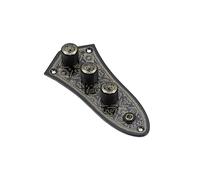 ROZILO Piastra di controllo completamente caricata pre-cablata Piastra di controllo cablaggio per Fender elettrico Jazz Bass modello decorativo